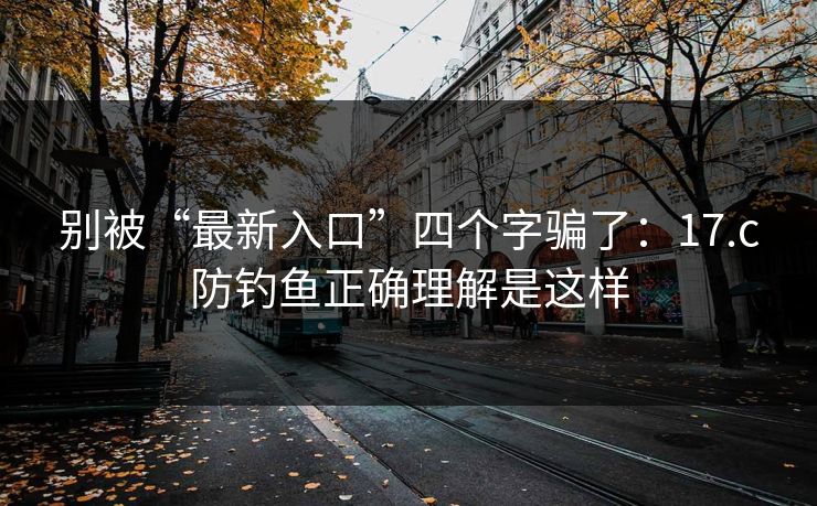 别被“最新入口”四个字骗了：17.c防钓鱼正确理解是这样
