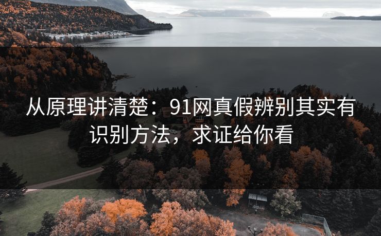 从原理讲清楚:91网真假辨别其实有识别方法,求证给你看 从原理讲清楚:91网真假辨别其实有识别方法,求证给你看